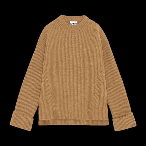 GANNI Recycled Pullover 'Camel'