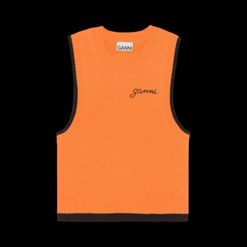 GANNI O Neck Vest 'Orange'