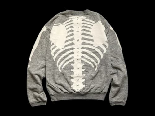 Kapital Fleece Big Crewneck Sweater Heather Charcoal