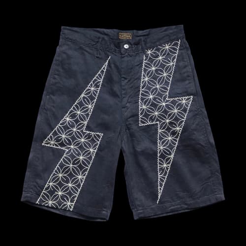 Kapital Thunder Sashiko 8oz IDG x IDG Denim Shorts 'Indigo'