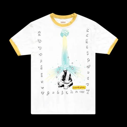 Kapital Laundry Max Big Monk Jersey Ringer Tee 'White'