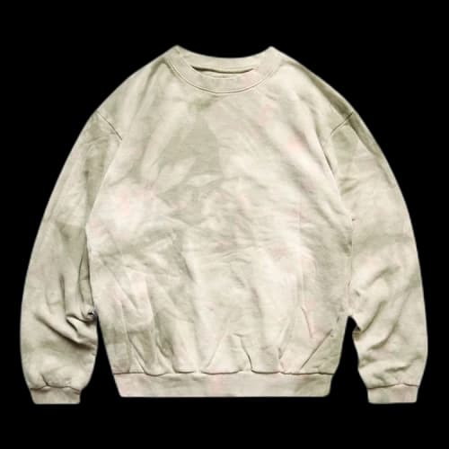 Kapital ECO Fleece Knit Crew SWT (Smoky Ashburry Dyed) 'Khaki/Pink'