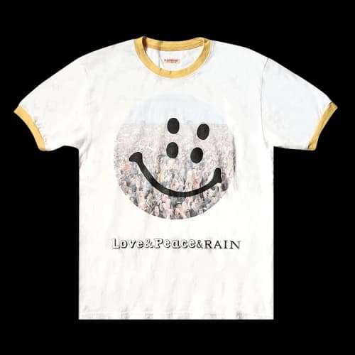 Kapital 20/Jersey Ringer T (Rain Festival Smile) 'White'