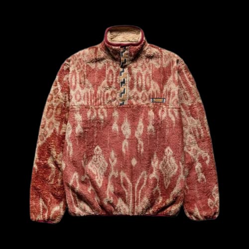 Kapital Java Kasuri Fleece Pullover 'Red'