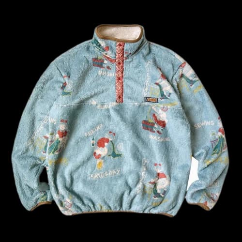 Kapital Kountry Calendar Fleece Pullover 'Sax'