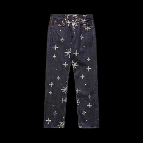 Kapital 14 Oz Denim Snow Embroidery 5P Jeans 'Indigo'