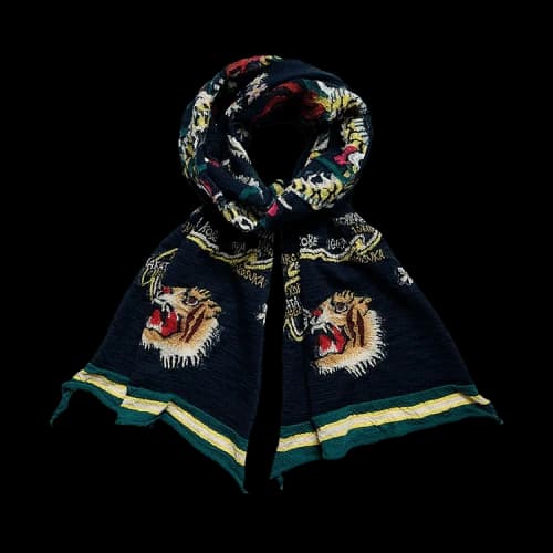 Kapital Fulling Wool Happy Scarf Souvenir 'Black'