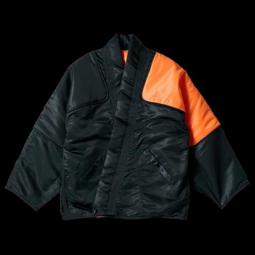 Kapital MA-1 Nylon Kesa Sham Bomber Jacket 'Black'