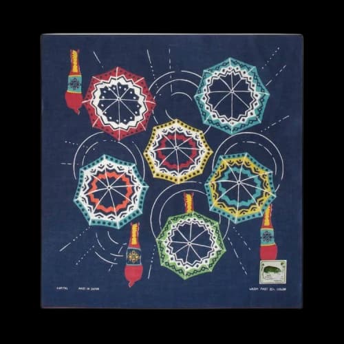 Kapital Fastcolor Selvedge Bandana (Gypsies & Horses In The Rain) 'Navy'