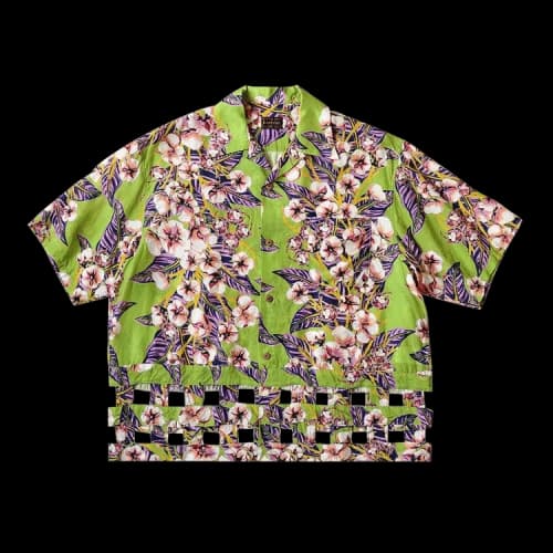 Kapital Flower Wrangle Collar Aloha Shirt 'Light Green'
