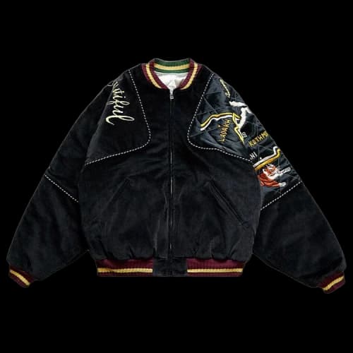 Kapital Velveteen Sham Bomber Jacket 'Black'