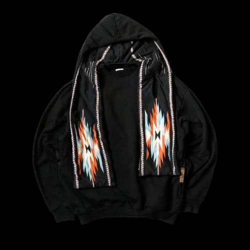 Kapital x Ortega Jersey Kesa Hoodie 'Black'