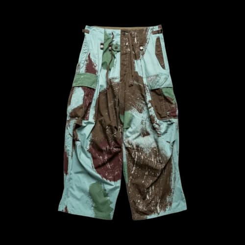 Kapital Combed Burberry Brush-Camo Jumbo Cargo Pants 'Turquoise'