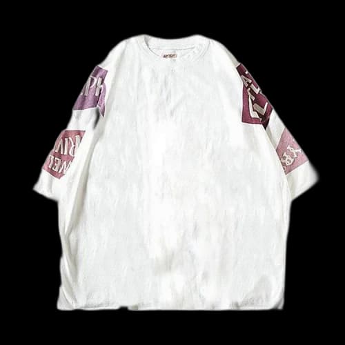 Kapital Pennant Kochi & Zephyros Huge Jersey T-Shirt 'Pink/Purple'