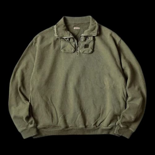 Kapital Half Zip Sweatshirt 'Khaki'