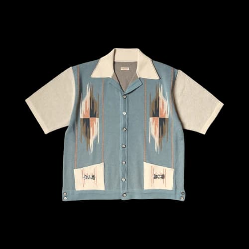 Kapital 12G Cotton Knit Chimayo Aloha Polo 'Beige'