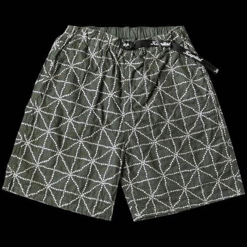 Kapital Color Denim Folk-Dojo Easy Shorts 'Green'
