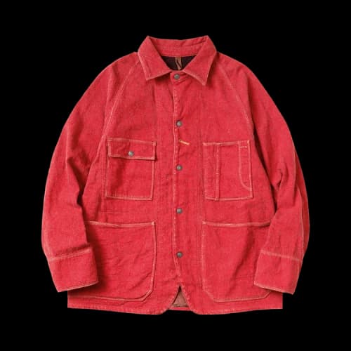 Kapital Twill Aging Wool Cactus Coverall 'Fade Red'