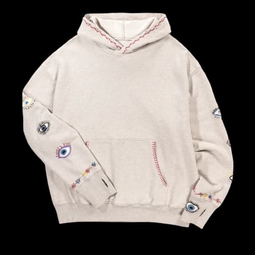 Kapital Sweater Knit Hoodie 'Ecru'