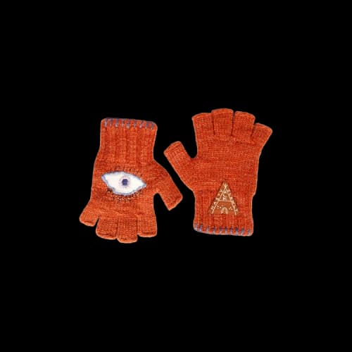 Kapital Wool Folktale Speakeasy Gloves 'Orange'