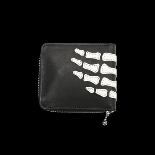 Kapital Thumb Up Bone Hand Zip Long Wallet 'Black'