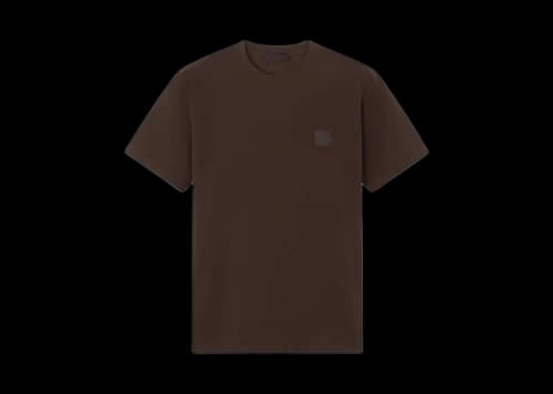 Stone Island Logo Patch Cotton T-shirt Dark Brown