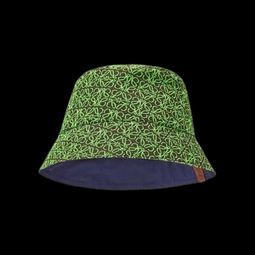 Loewe All Over Anagram Jacquard Reversible Bucket Hat 'Apple Green'