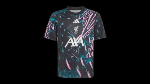 adidas Kids Liverpool FC 25/26 Pre Match Jersey Black/Eqt Green/Semi Pink Glow