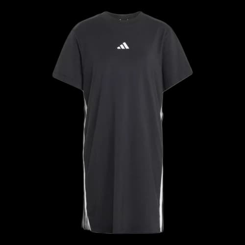 adidas Essential 3-Stripes T-Shirt Dress Asia Sizing 'Black White' (Women's)