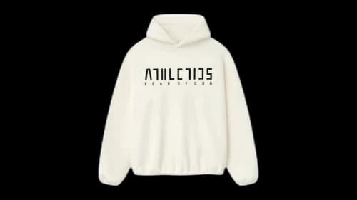 Fear of God Athletics Cotton Fleece Hoodie Cream White