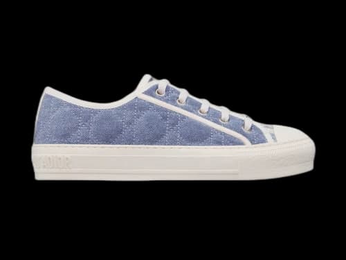Dior Walk'N'Dior Low Top Blue Faded Cannage Embroidered Denim (Women's)