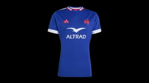 adidas France Rugby Performance Fit Replica Jersey Semi Lucid Blue