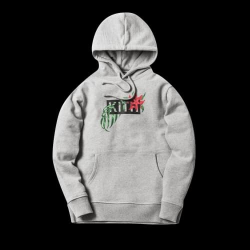 Kith In Bloom Classic Logo Hoodie 'Heather Grey'