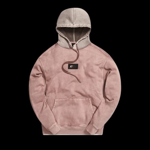 Kith Color Blocked Crystal Wash Williams Hoodie 'Mauve'