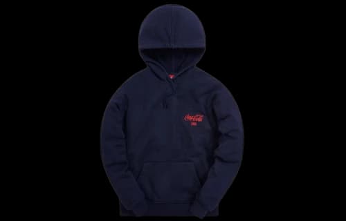 Kith x Coca-Cola Ribbon Logo Hoodie 'Navy'