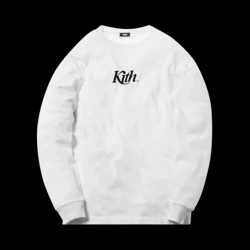Kith Pigment Dyed Swash Long-Sleeve Tee 'White'