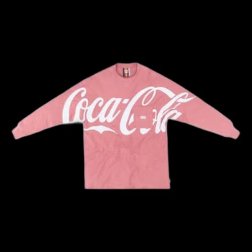 KITH x Coca-Cola L/S Quin Tee Crossover Loose Long Sleeves Unisex Pink