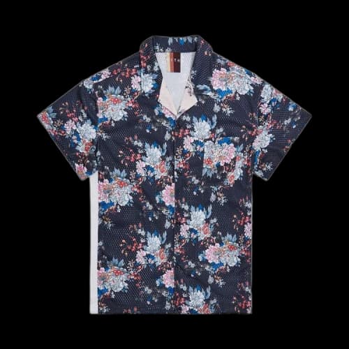 Kith Floral Panel Camp Shirt 'Navy/Multi'