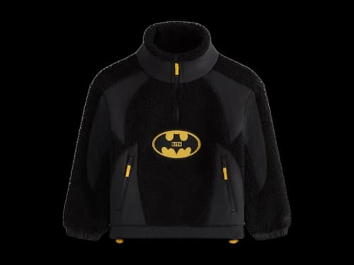Kith x Batman Kids Quarter Zip Sherpa Jacket Black