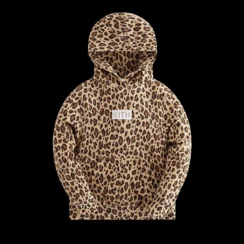Kith Kids All-over Print Leopard Williams Hoodie 'Sandrift'