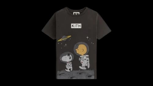 Kith x Peanuts Kids Space Vintage Tee Black