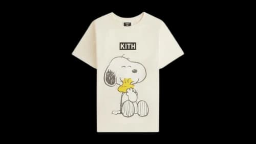 Kith x Peanuts Kids Hug Vintage Tee Sandrift