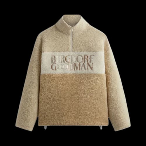Kith For Bergdorf Goodman Heavy Sherpa Quarter Zip 'Veil'