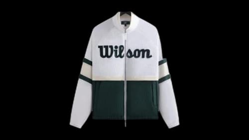 Kith x Wilson Dobby Track Jacket White