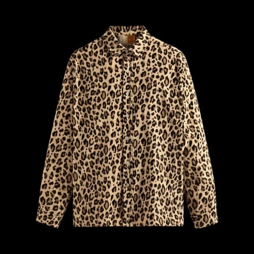 Kith Printed Leopard Cord Ludlow Shirt 'Birch'
