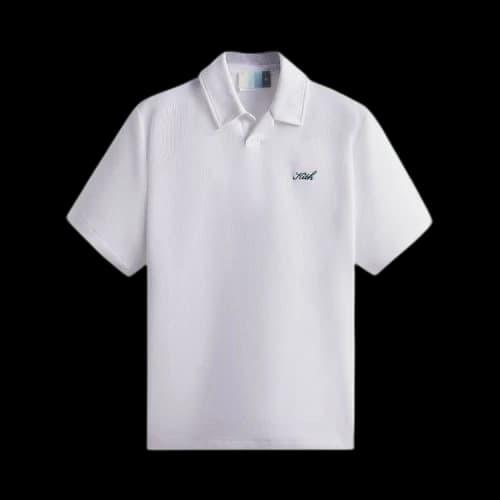 Kith Micro Waffle Drew Polo White