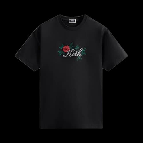 Kith Script Needlepoint Tee 'Black'