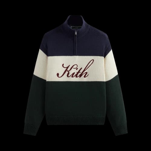 Kith Wyona Quarter Zip Sweater 'Nocturnal'