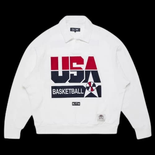 Kith For USA Basketball Nelson Collared Pullover 'White'