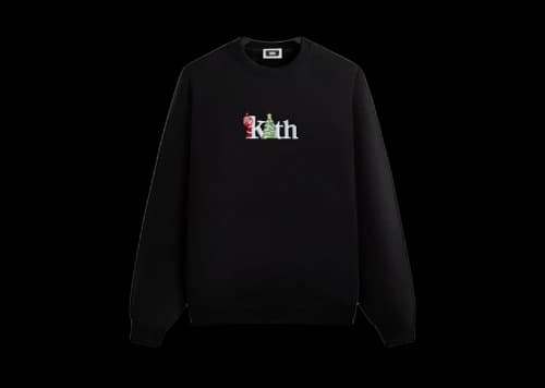 Kith Kithmas Comic Santa Nelson Crewneck Black